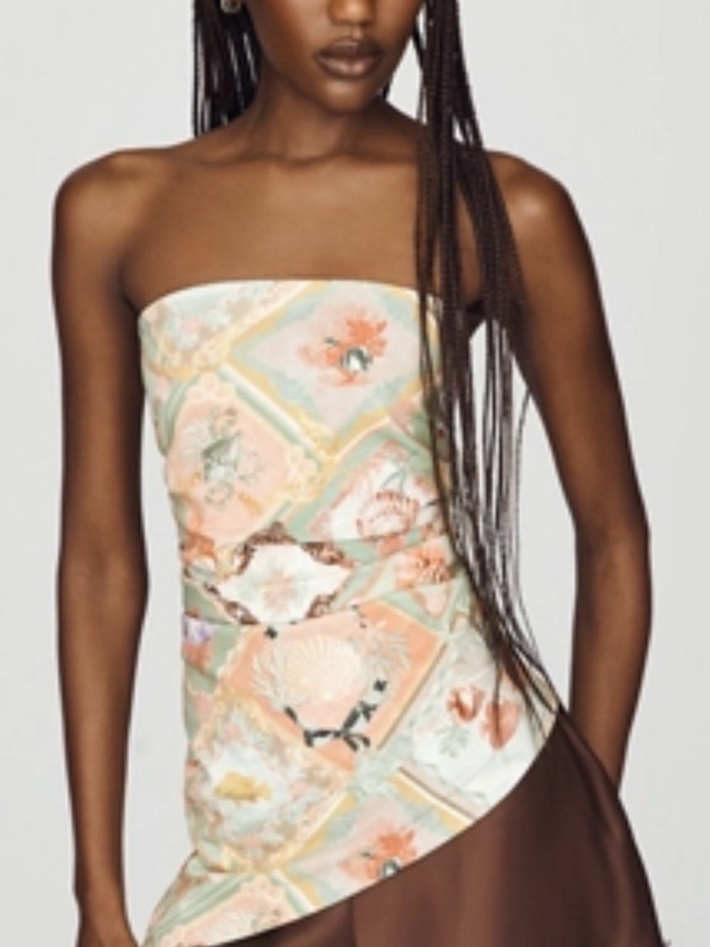 Anthropologie Maeve foulard assymetrical tube top